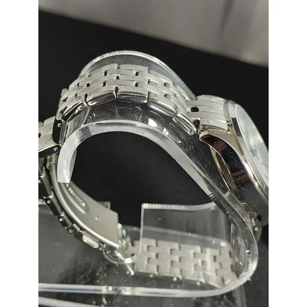 Caravelle by BULOVA 30mm Woman's Corporate Day / Date White Dial Watch NWB
